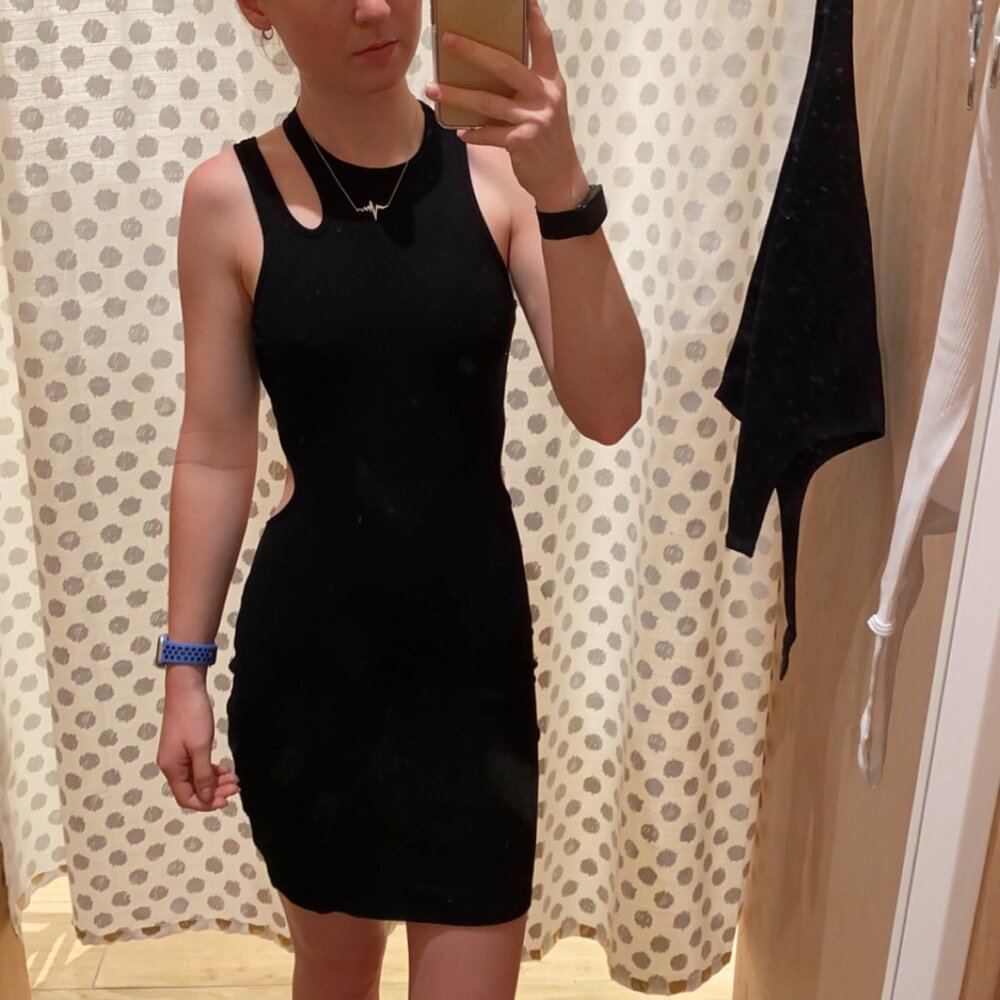 Women's Black, Cutout, Cloud Ten Mini Dress